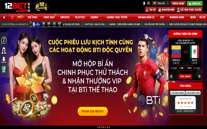 Nhà cái 12Bet - Review trang web cá cược uy tín số 1 Châu Á