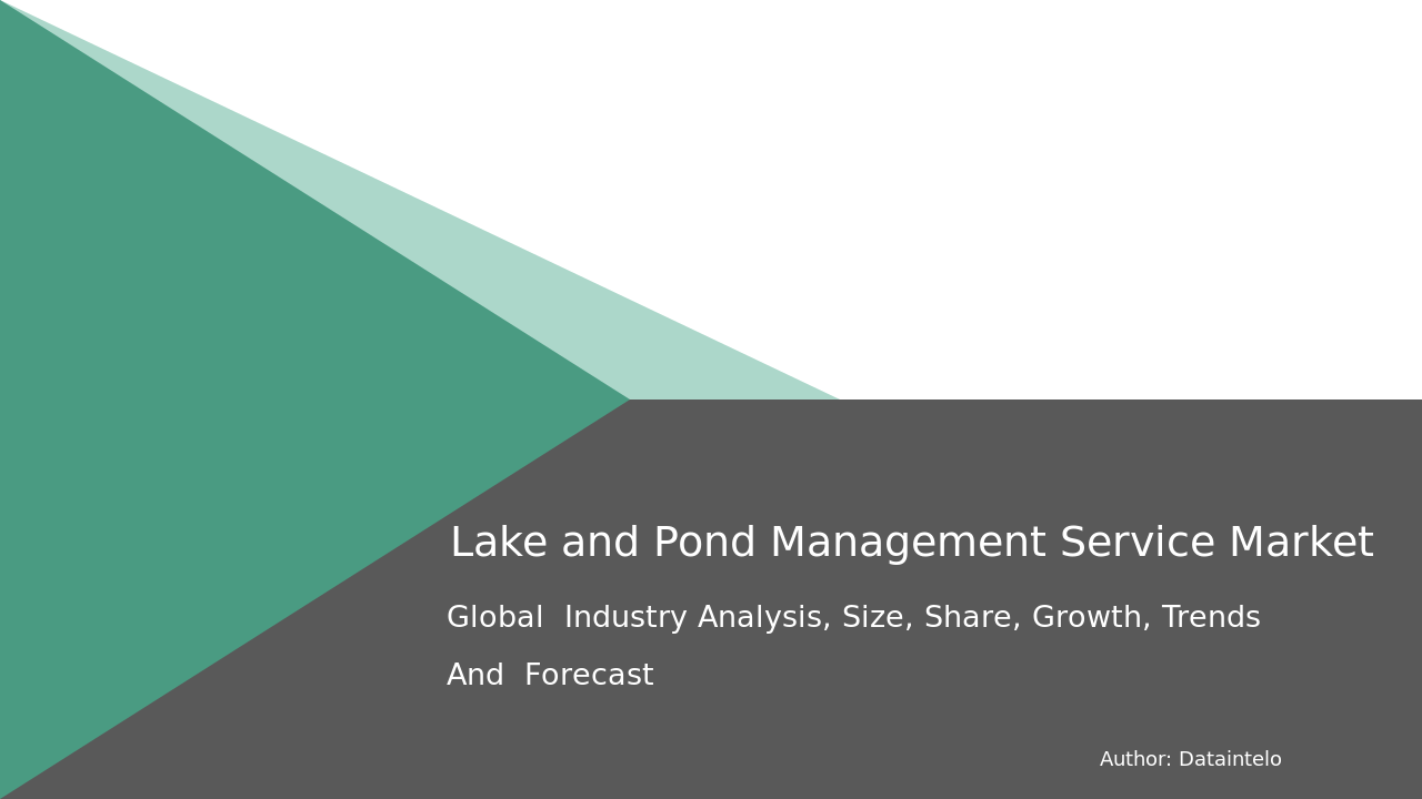 Lake and Pond Management Service Market Research Report 2032