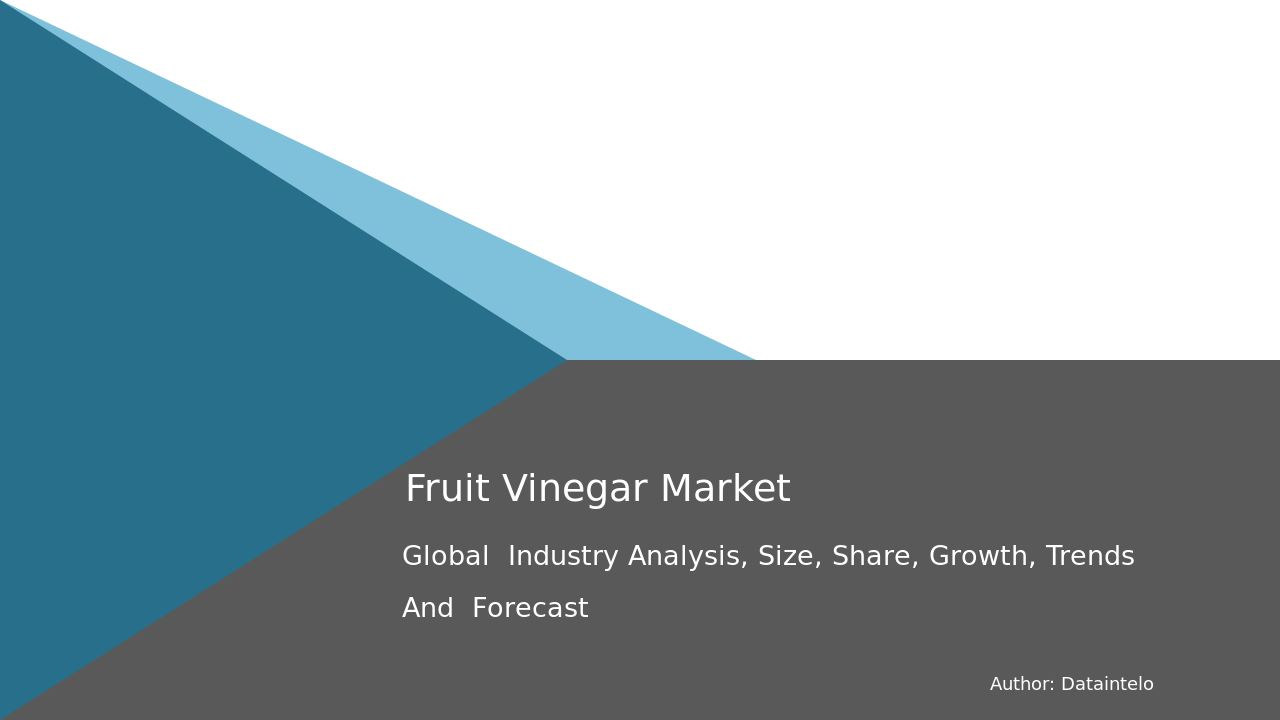 Fruit Vinegar Market Research Report 2032