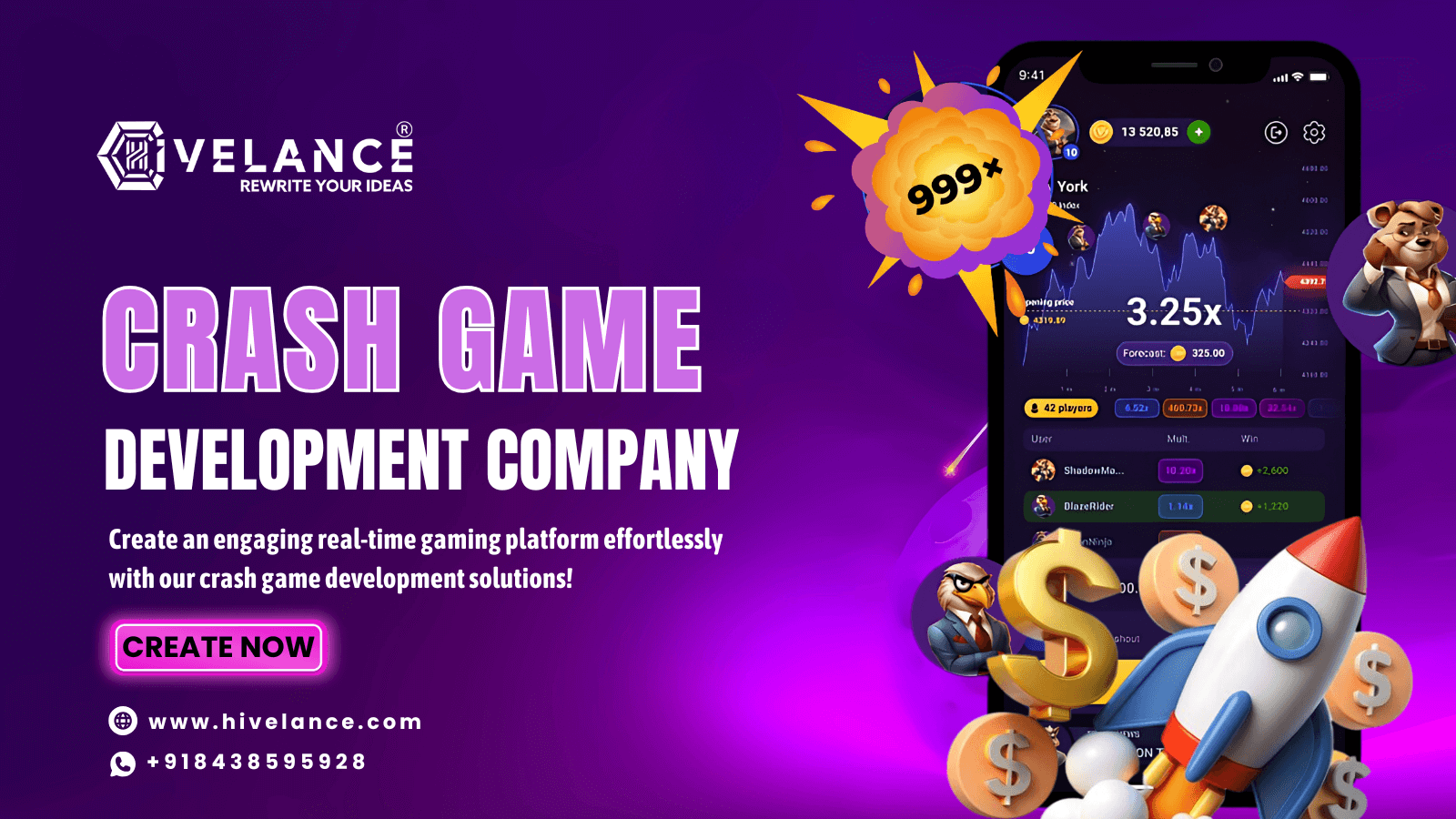 Crash Game Development Company - Hivelance
