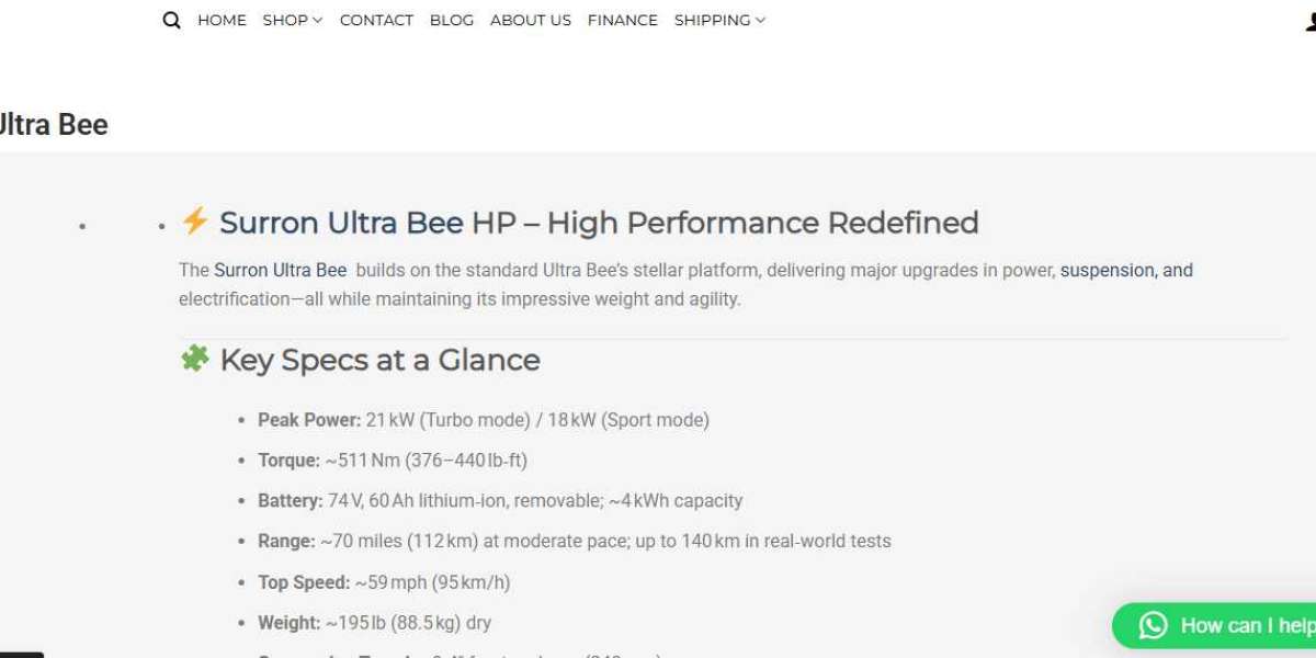 The Next Level of Electric Performance: Surron Ultra Bee HP